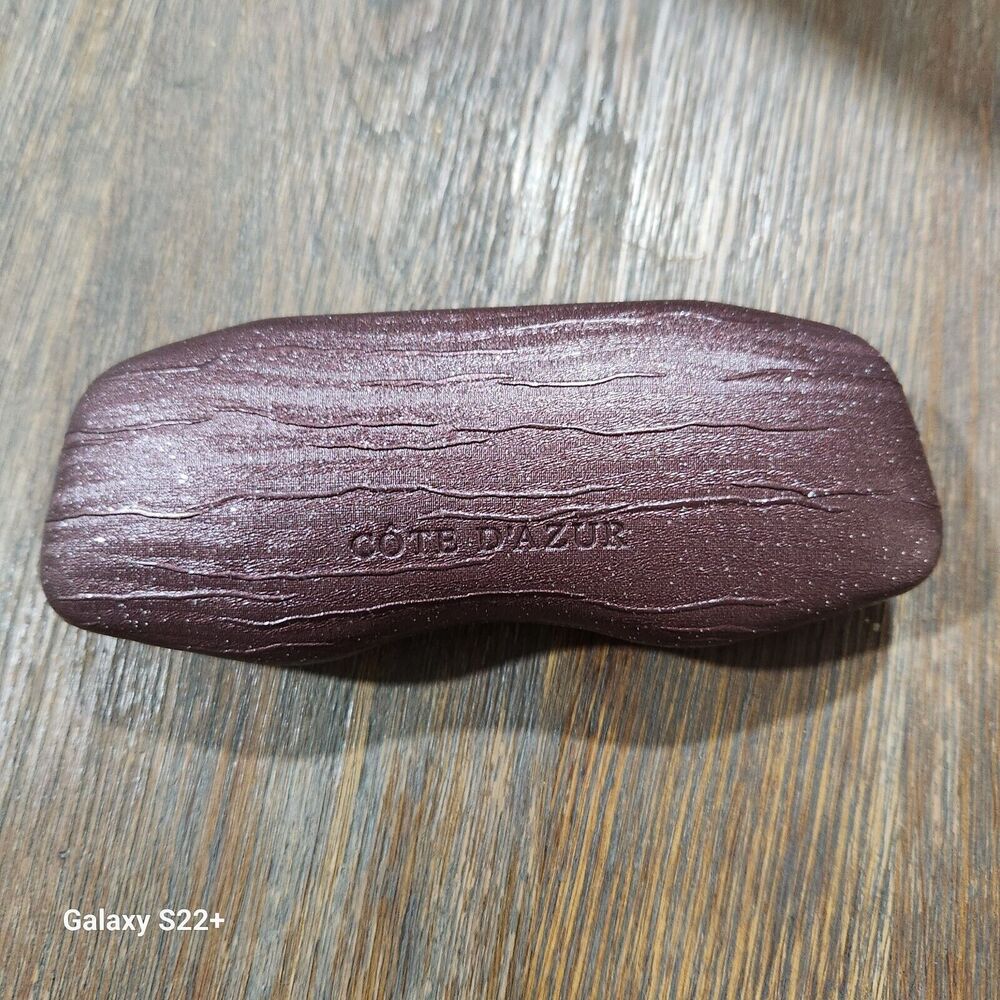 Cote D'Azur Cote DAzur Hard Clamshell Glasses Case Merlot Sparkle Box EUC